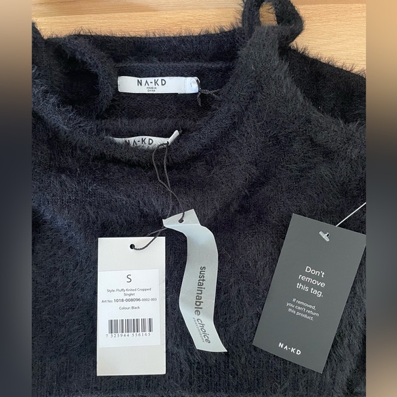 Women’s NA-KD fluffy cardigan and crop tank top set - Picture 7 of 7